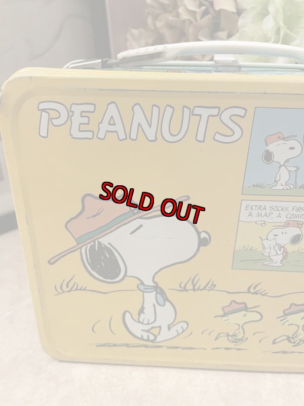 画像2: Snoopy Thermos yellow Tin Lunch Box / スヌーピー アルミ製　サーモス社　ティン　ランチボックス (2)