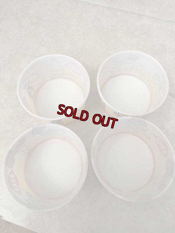 画像2: Dairy Queen Dennis The Menace Yellow Wax Cup Set Of 4 / ディリークィーン　デニス　ザ　メナス　ワックスペーパー　カップ　4個セット (2)