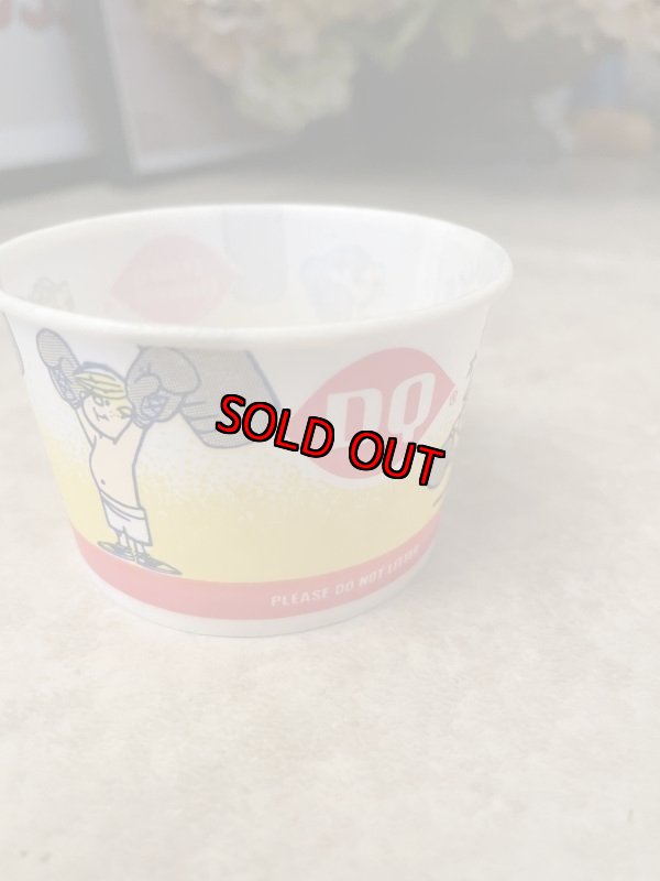 画像10: Dairy Queen Dennis The Menace Yellow Wax Cup Set Of 4 / ディリークィーン　デニス　ザ　メナス　ワックスペーパー　カップ　4個セット (10)