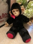 画像1: Black Monkey Rubber Face  plush  Doll / ブラックモンキー、ラバーフェイスぬいぐるみ (1)