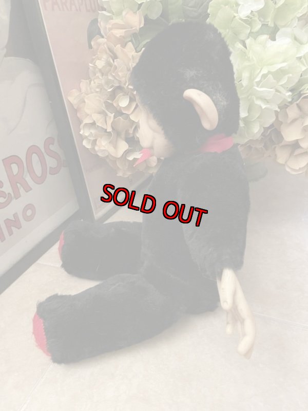 画像2: Black Monkey Rubber Face  plush  Doll / ブラックモンキー、ラバーフェイスぬいぐるみ (2)