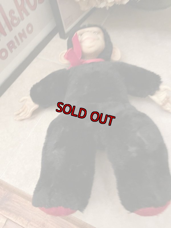 画像7: Black Monkey Rubber Face  plush  Doll / ブラックモンキー、ラバーフェイスぬいぐるみ (7)