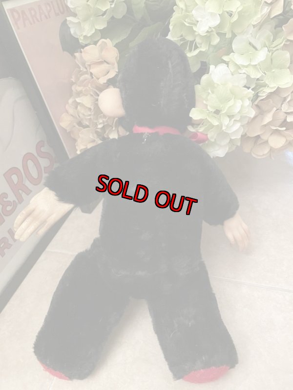 画像3: Black Monkey Rubber Face  plush  Doll / ブラックモンキー、ラバーフェイスぬいぐるみ (3)