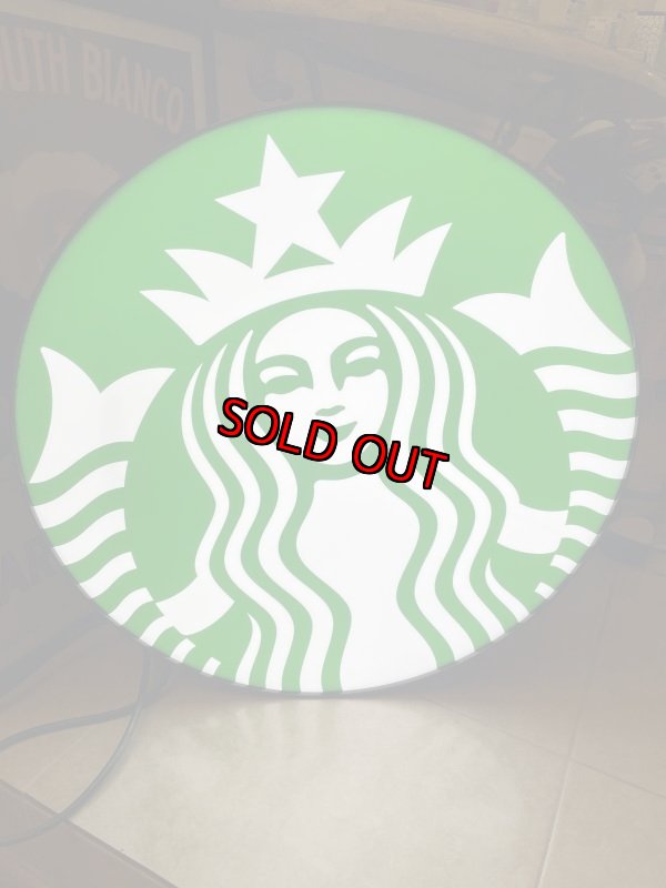 画像1: Starbucks lighted up Store Sign Display / スターバックス、電光看板、サイン、看板、ストアディスプレイ (1)
