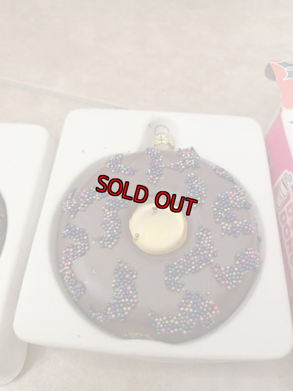 画像8: Dunkin  Donuts Christmas ornaments with box Set of 2   / ダンキンドーナツ 箱入りオーナメントセット 2個ドーナツ レア!! (8)