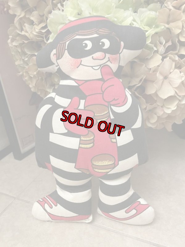 画像1: McDonald’s Hamburglar Pillow Doll (A) / マクドナルドのハンバーグラー ピロードール 1987 (1)