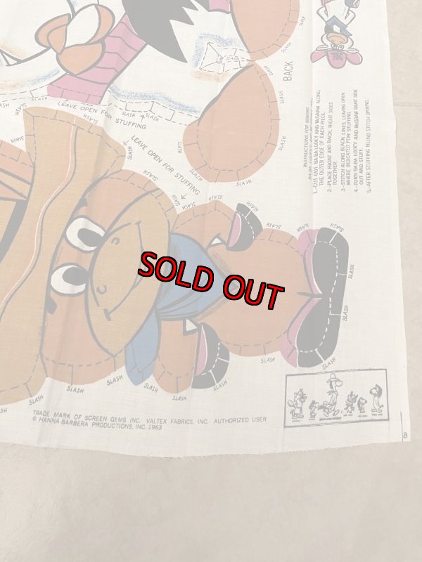 画像4:  Hanna Barbera Quick Draw McGraw & Baba Looey fabric pillow doll kit 1963 / 早撃ちマックとババ ルーイのピロードール 生地 キット (4)