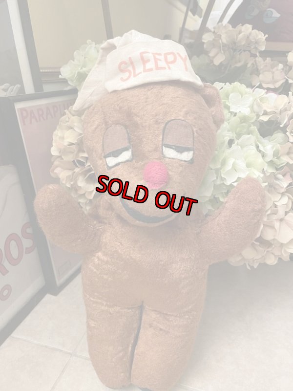 画像1: Travelodge Sleepy Bear Plush Doll with Cap 50-60’s  / トラべロッジ　スリーピーベア　ぬいぐるみ (1)