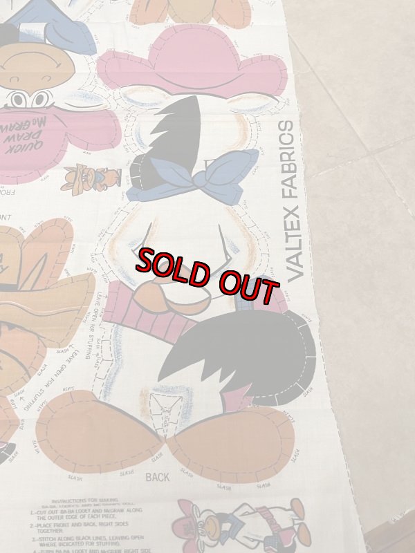 画像2:  Hanna Barbera Quick Draw McGraw & Baba Looey fabric pillow doll kit 1963 / 早撃ちマックとババ ルーイのピロードール 生地 キット (2)