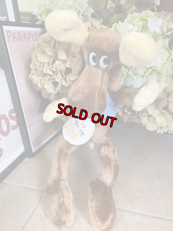 画像1: Bullwinkle Plush Doll mighty star 1985 / ロッキー＆ブルウィンクル　ぬいぐるみ (1)