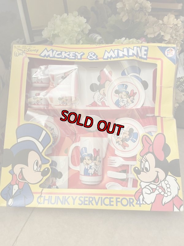 画像1: Disney Mickey & Minnie Play set with Box / ディズニー　ミッキー＆ミニー　箱入りプレイセット (1)
