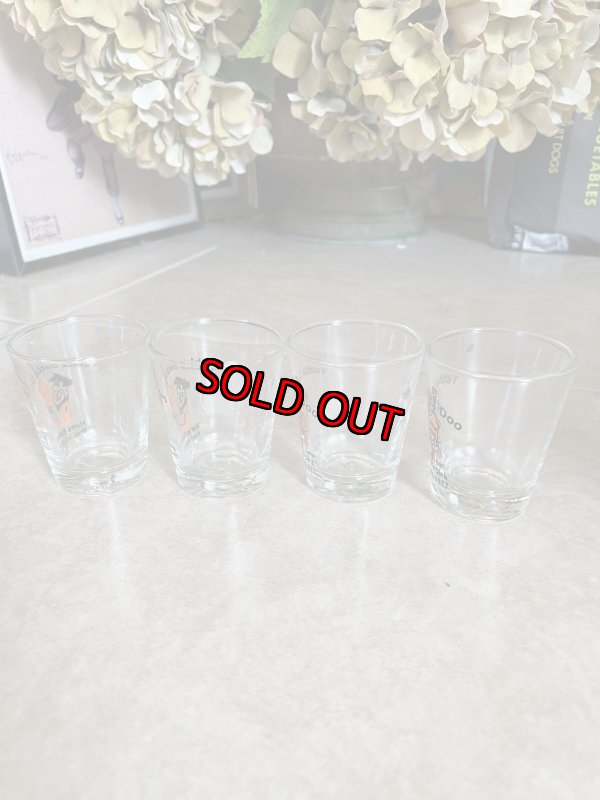 画像2: Flintstones Shot  Glass set of 4 1977 / フリントストーン　ガラス製　ショットグラス　4個セット (2)