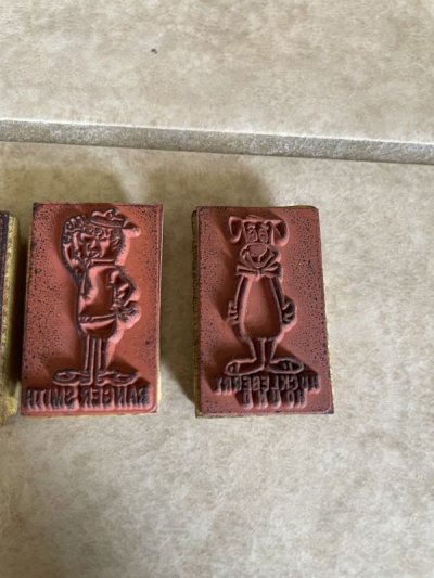 画像2: Hanna Barbera Yogi , Huckleberry Rubber Stamps set of 18  / ハンナバーベラのヨギベア 、ハックル君　ゴム製スタンプ　18個セット