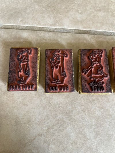 画像1: Hanna Barbera Yogi , Huckleberry Rubber Stamps set of 18  / ハンナバーベラのヨギベア 、ハックル君　ゴム製スタンプ　18個セット