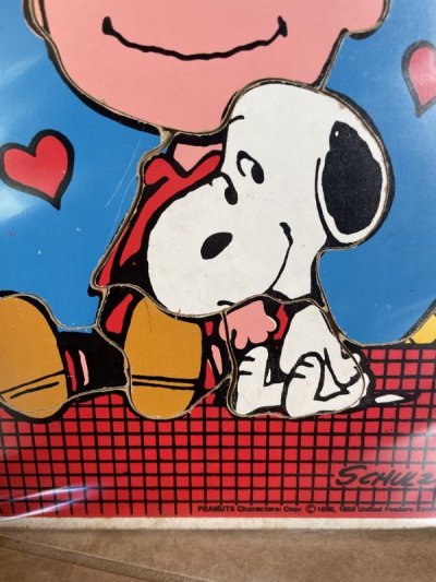 画像2: Snoopy Playskool Wood Freme  Puzzle 50‘s / スヌーピー、プレイスクール　木製　フレーム　パズル