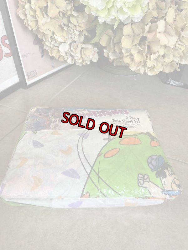 画像7: Hanna Barbera Flintstones Sheet & Pillowcase set of 3  / フリントストーンズのシーツ&ピローケース、3点セット デッドストック!! (7)