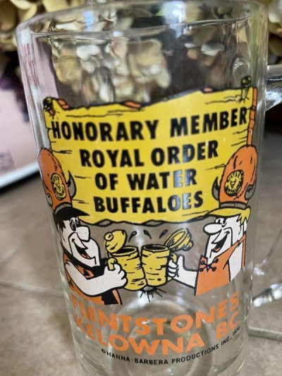 画像1: Flintstones Glass Beer Mug 1974 / フリントストーン ジョッキグラス