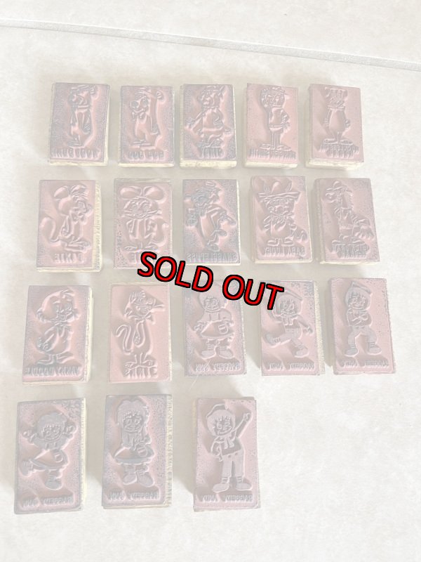 画像1: Hanna Barbera Yogi , Huckleberry Rubber Stamps set of 18  / ハンナバーベラのヨギベア 、ハックル君　ゴム製スタンプ　18個セット (1)