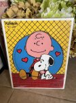 画像1: Snoopy Playskool Wood Freme  Puzzle 50‘s / スヌーピー、プレイスクール　木製　フレーム　パズル (1)