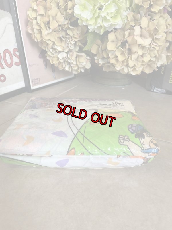 画像6: Hanna Barbera Flintstones Sheet & Pillowcase set of 3  / フリントストーンズのシーツ&ピローケース、3点セット デッドストック!! (6)