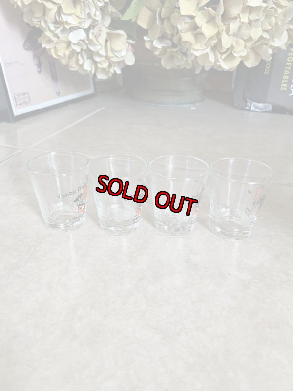 画像4: Flintstones Shot  Glass set of 4 1977 / フリントストーン　ガラス製　ショットグラス　4個セット (4)