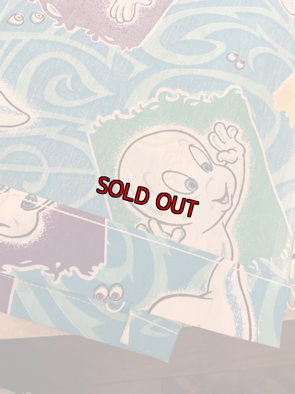 画像6: Casper The Friendly Ghost  flat sheet Blue /  レア!!キャスパー フラットシーツ  (6)