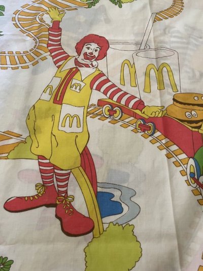 画像1: Mcdonalds flat sheet train  Canada 1976 / マクドナルド　フラットシーツ　トレイン　カナダ製
