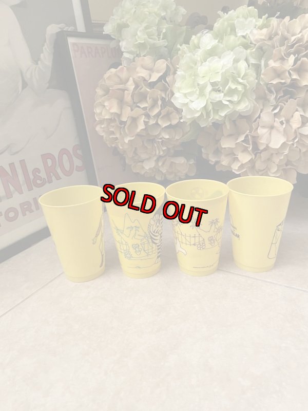 画像9: McDonald’s Yellow Plastic Cup Set of 4 (B) 1978 / マクドナルドのプラスチック製、イエローコップ、4個セット (9)