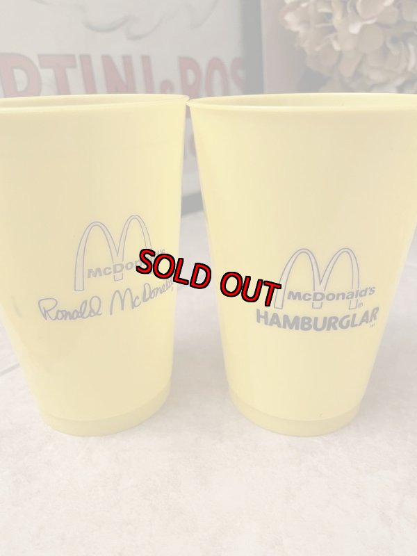 画像8: McDonald’s Yellow Plastic Cup Set of 4 (A) 1978/ マクドナルドのプラスチック製、イエローコップ、4個セット (8)