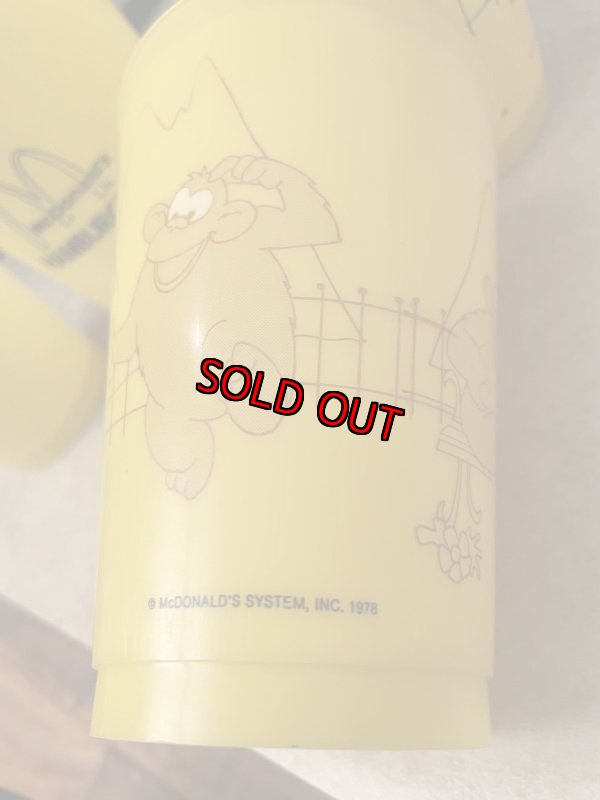 画像10: McDonald’s Yellow Plastic Cup Set of 4 (A) 1978/ マクドナルドのプラスチック製、イエローコップ、4個セット (10)