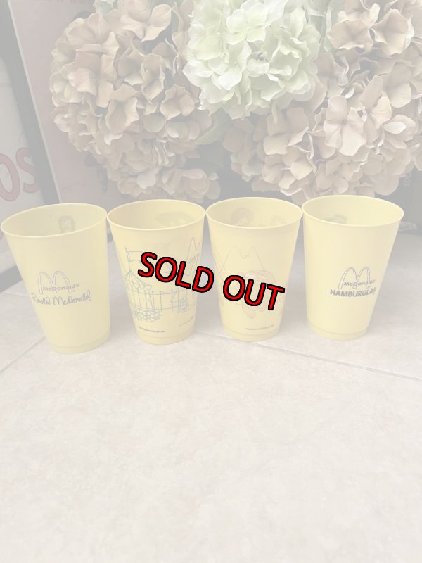 画像5: McDonald’s Yellow Plastic Cup Set of 4 (A) 1978/ マクドナルドのプラスチック製、イエローコップ、4個セット (5)