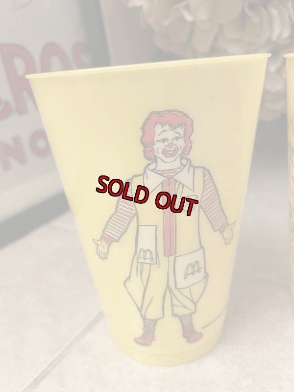 画像2: McDonald’s Yellow Plastic Cup Set of 4 (A) 1978/ マクドナルドのプラスチック製、イエローコップ、4個セット (2)