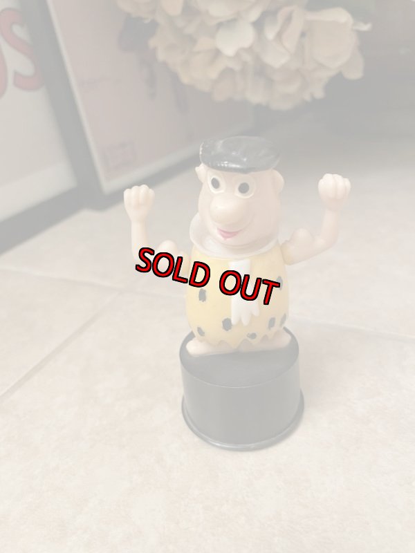 画像1: Flintstones Fred Push Puppet / ハンナバーベラ　フリントストーン　フレッド　プッシュパペット (1)