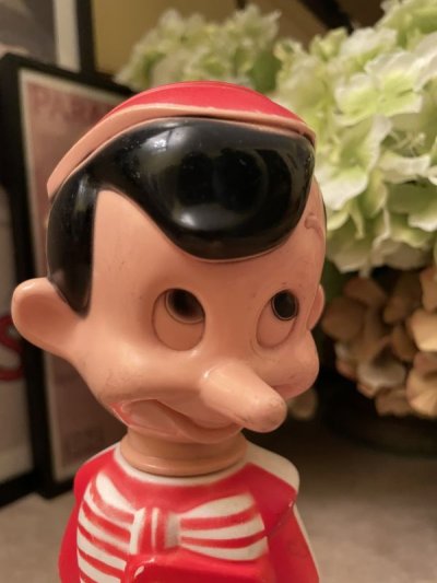 画像1: Disney Pinocchio Plastic  Soaky  Bottle / ディズニーのピノキオ　プラスチック製　ソーキーボトル