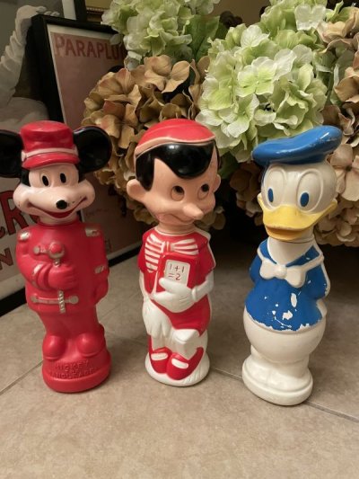 画像3: Disney Pinocchio Plastic  Soaky  Bottle / ディズニーのピノキオ　プラスチック製　ソーキーボトル