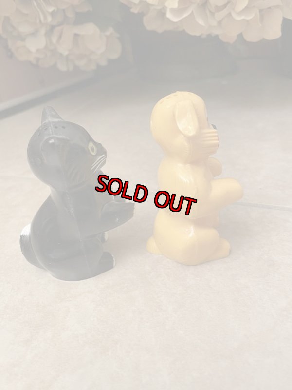 画像5: Ken L Ration plastic dog & cat  Salt & Pepper set / プラスチック製、塩コショウのセット (5)