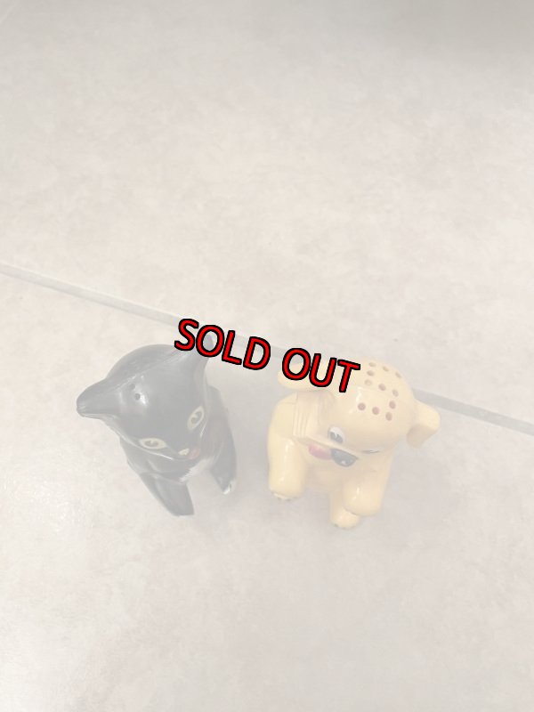 画像2: Ken L Ration plastic dog & cat  Salt & Pepper set / プラスチック製、塩コショウのセット (2)