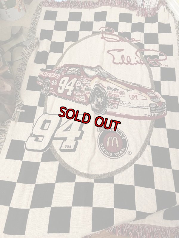 画像1: McDonald’s Bill Elliot Blanket  1996 / マクドナルドのレーシングチーム、ブランケット (1)