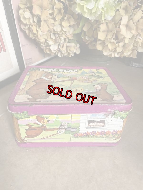 画像9:  Yogi Bear & Boo Boo Aladdin Tin Lunch Box 1974 / ヨギベア&ブーブーのアラジン、ティン製　ランチボックス缶 (9)