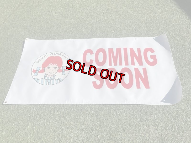 画像1: Wendy’s Coming Soon Store Sign Bunner / ウエンディーズ　カミングスーン　バナー、看板、ストアディスプレイ (1)
