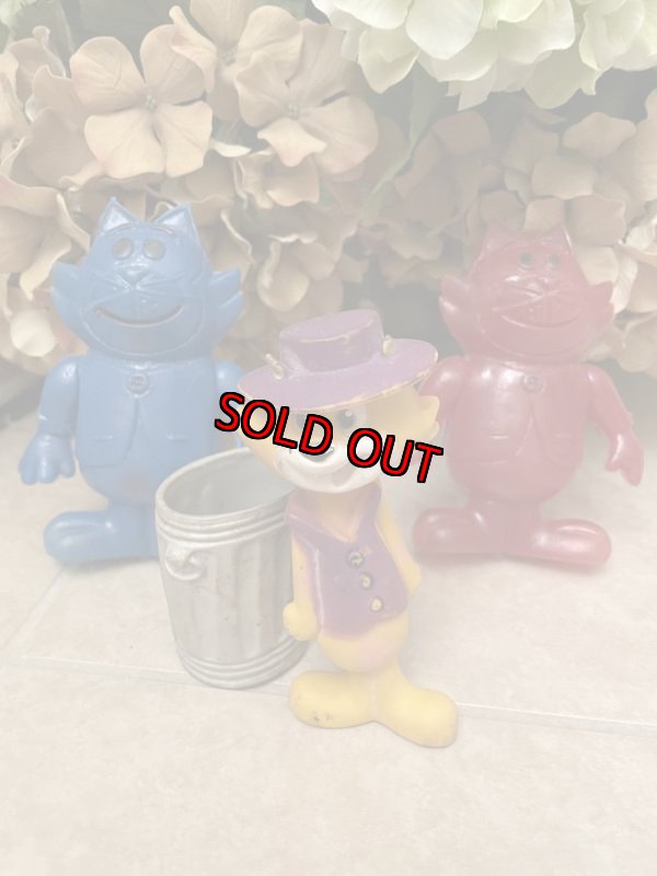 画像2: Hanna Barbera Top Cat figure with trash can plastic / トップキャット & ゴミ箱 フィギュア (2)