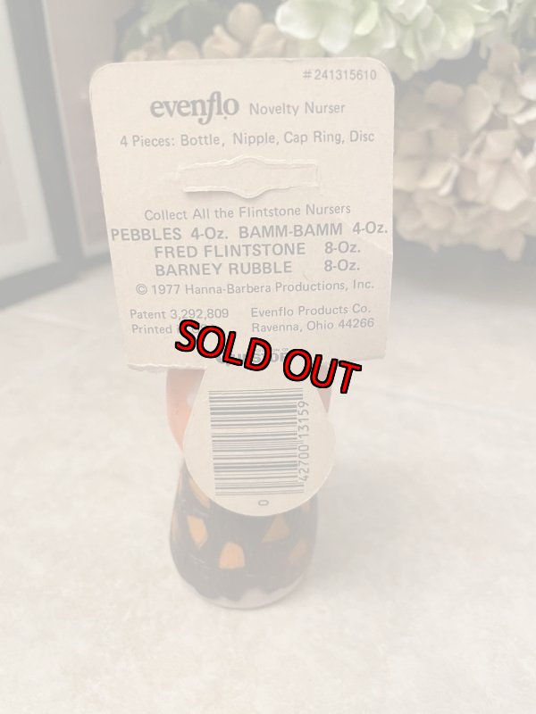 画像5: Hanna Barbera Flintstones Pebbles Baby Milk Bottle with Tag 1977  /  フリントストーンズ、タグ付きペブルスの哺乳瓶ドール (5)