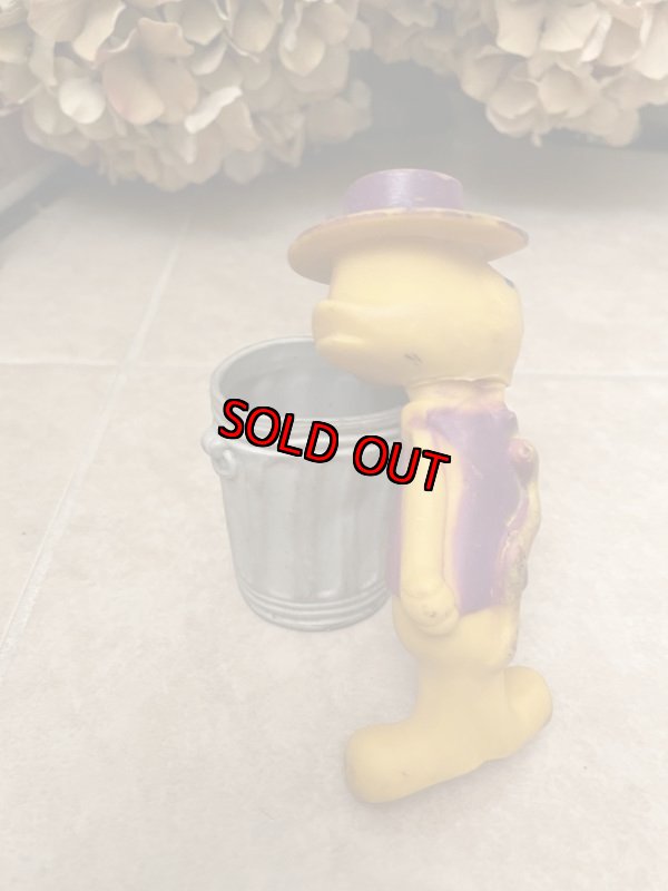 画像6: Hanna Barbera Top Cat figure with trash can plastic / トップキャット & ゴミ箱 フィギュア (6)
