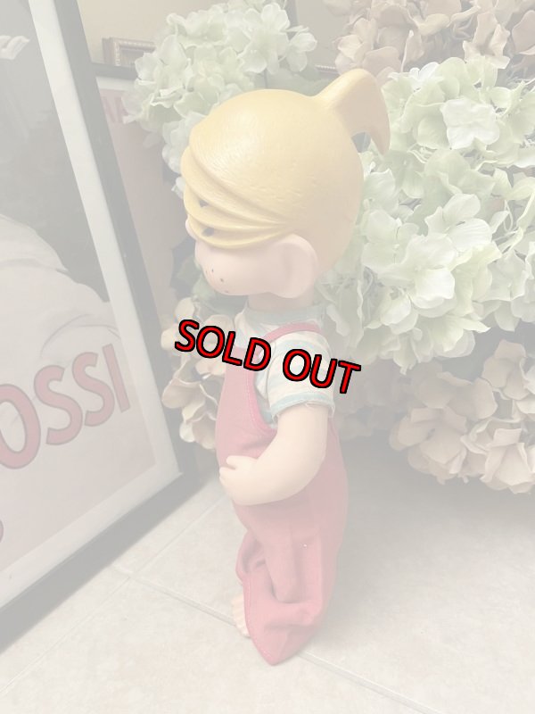 画像3: Dennis the Menace Rubber doll Red Overall 1958 /  わんぱくデニス　ラバードール　青と白Tシャツ、レッドオーバーオール (3)