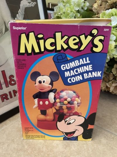 画像2: Disney Mickey Mouse Gumball Machine Coin Bank with Box / ディズニーのミッキーマウス　箱入りガムボールマシン　、貯金箱　