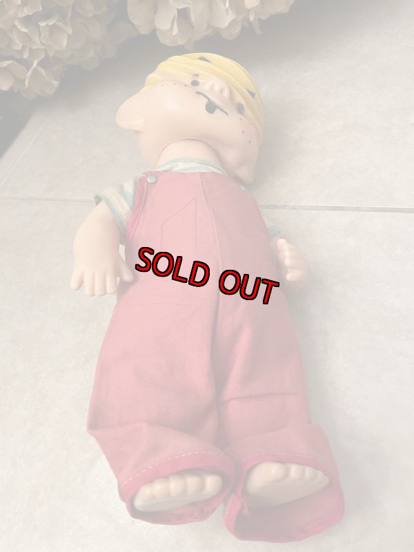 画像7: Dennis the Menace Rubber doll Red Overall 1958 /  わんぱくデニス　ラバードール　青と白Tシャツ、レッドオーバーオール (7)