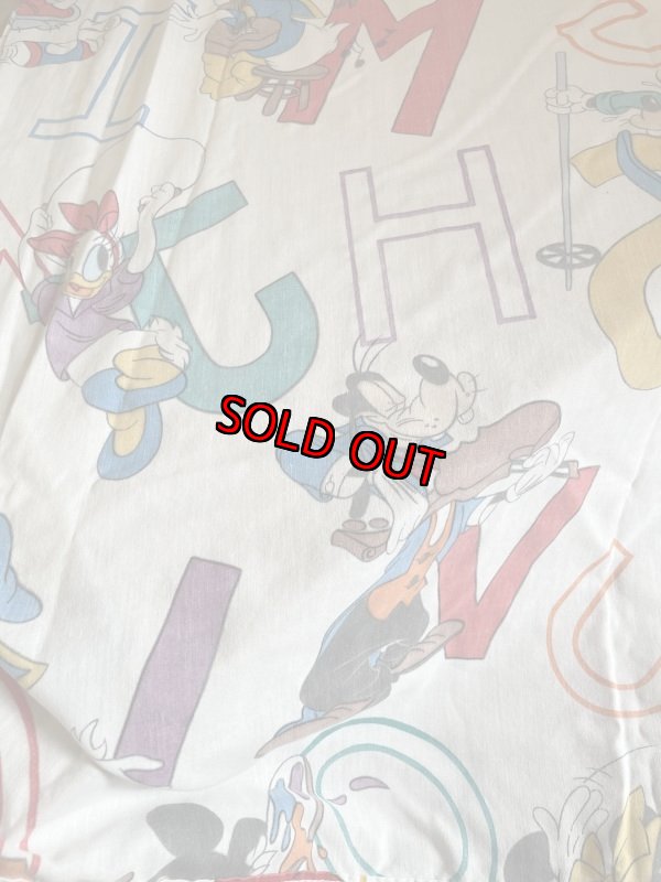 画像2: Disney Mickey Mouse letter flat sheet / ディズニーのミッキーマウス レター フラットシーツ (2)