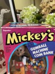 画像2: Disney Mickey Mouse Gumball Machine Coin Bank with Box / ディズニーのミッキーマウス　箱入りガムボールマシン　、貯金箱　 (2)