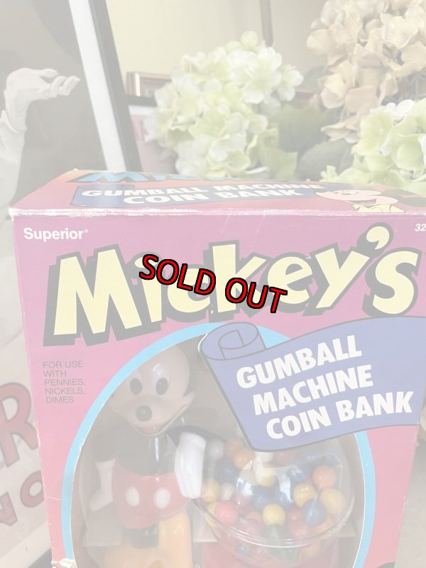 画像2: Disney Mickey Mouse Gumball Machine Coin Bank with Box / ディズニーのミッキーマウス　箱入りガムボールマシン　、貯金箱　 (2)