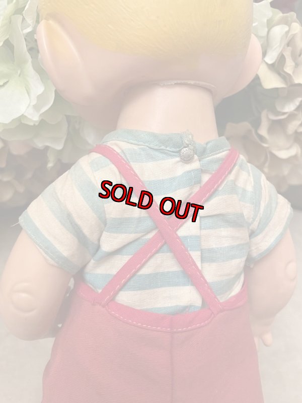 画像8: Dennis the Menace Rubber doll Red Overall 1958 /  わんぱくデニス　ラバードール　青と白Tシャツ、レッドオーバーオール (8)